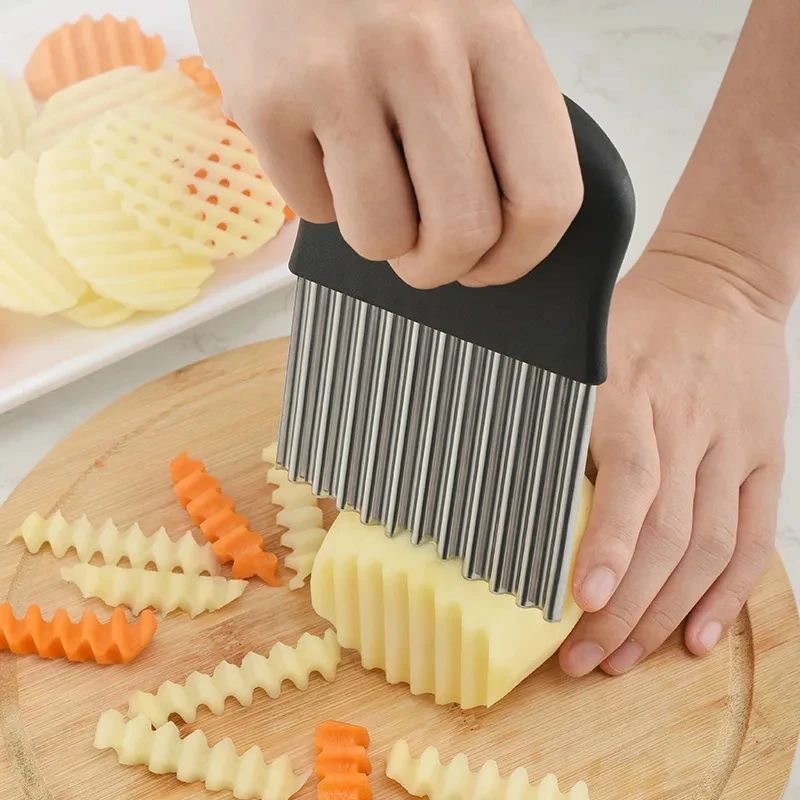 Stainless Steel Potato Chip Slicer Dough Vegetable Fruit Cri