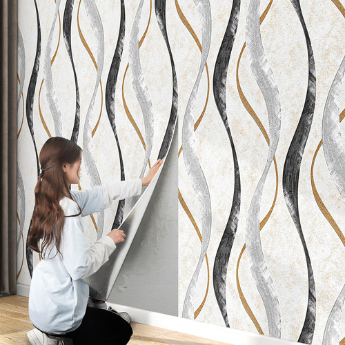 墙纸自粘防水防潮墙布3d立体