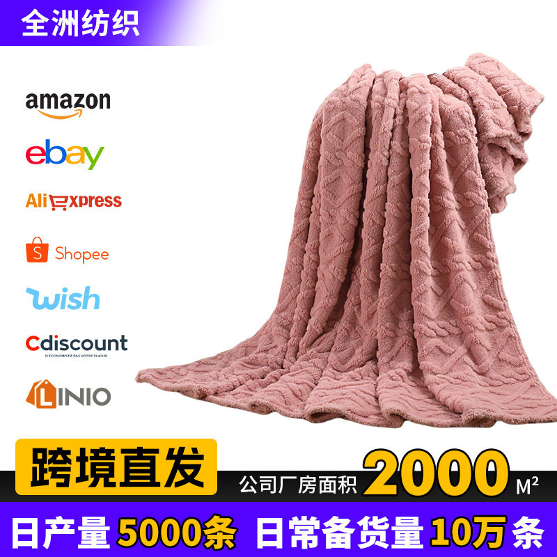 北纯色简约单层塔肤绒毛毯 羊羔绒毛毯 法莱绒毛毯法兰绒毯子