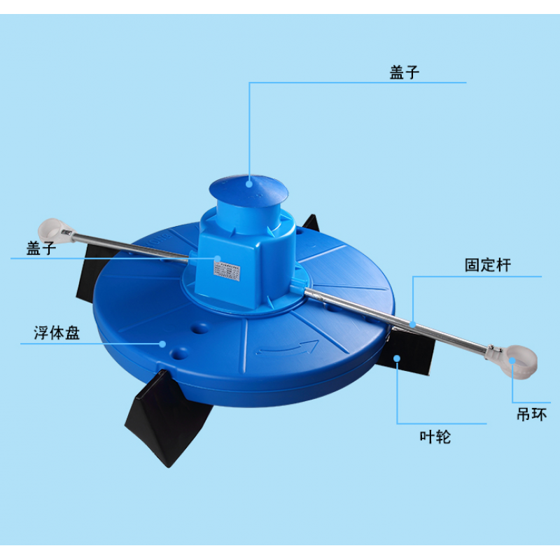 鱼塘打氧机增氧机涌浪式大型大功率户外养殖虾塘池塘推浪增氧机38