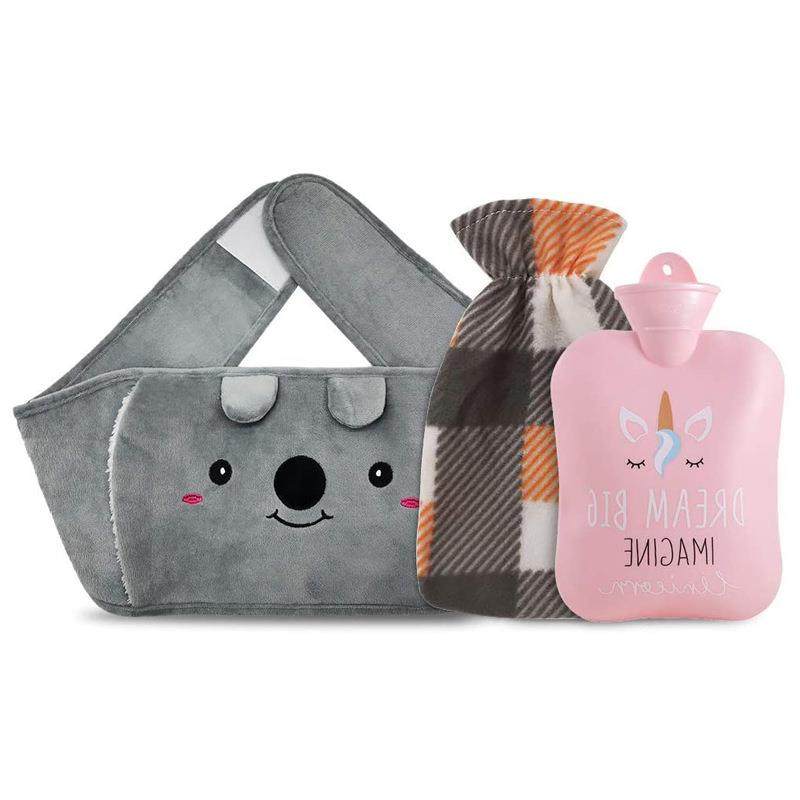 卡通考拉暖腰带 注水热水瓶 带腰套的热水瓶 带长毛绒腰套热水袋