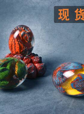 熔岩恐龙蛋周边纪念品权力的游戏发光龙蛋桌面摆件圣诞小