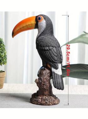 美式仿真小鸟摆件尖嘴鸟模型户外阳台花园庭院酒柜家居装饰工艺品
