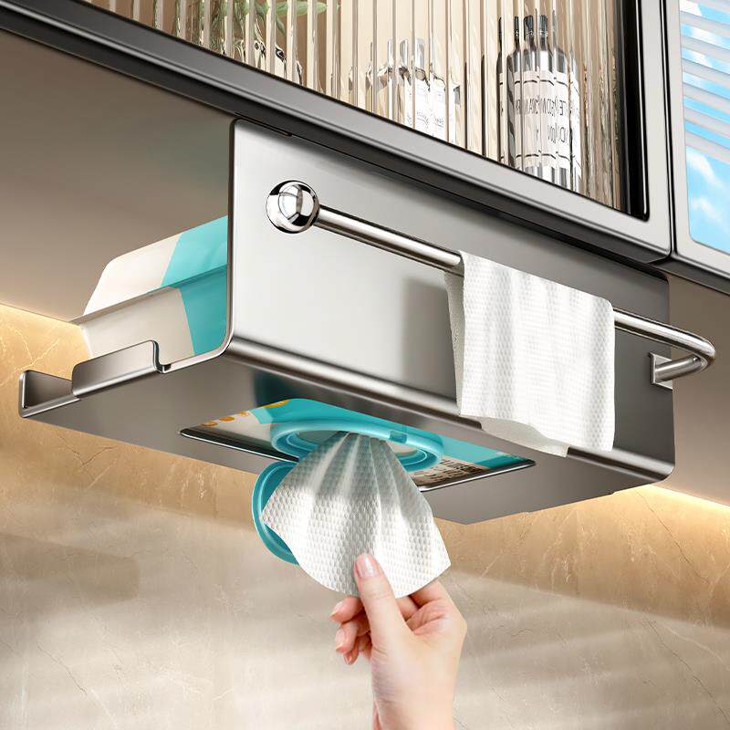 2025新款镜柜下洗脸巾收纳盒卫生间抽纸纸巾厕所废弃洗脸巾收纳架