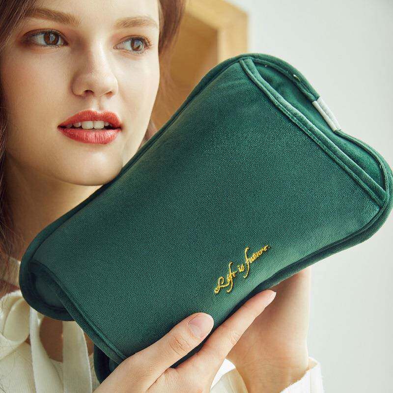 防爆国标水电分离电热水袋毛绒暖腰暖手电暖宝可拆洗安全充电式