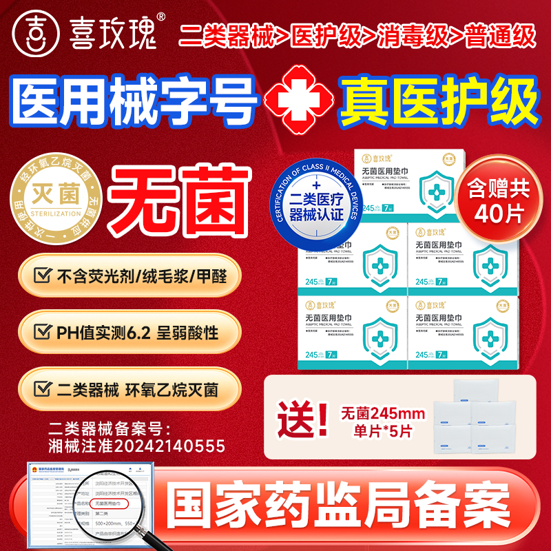 喜玫瑰医用无菌卫生巾优于新国标