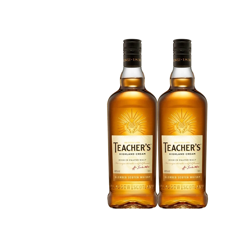 TEACHER'S 醍池苏格兰调配威士忌700ML双瓶 英国进口洋酒烈酒醒池