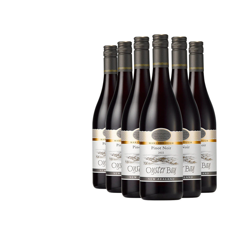 OysterBay 蚝湾黑皮诺干红葡萄酒6瓶装新西兰马尔堡原装进口750ML,酒类,干红静态葡萄酒,淘宝优惠券,粉丝福利购,淘宝优惠卷
