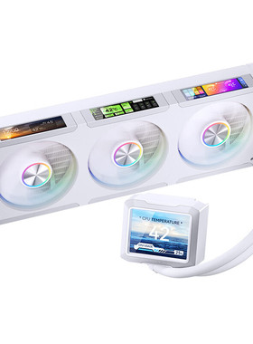 乔思伯TF3-360SC黑色 一体式CPU水冷散热器（3.5寸方屏/连体风扇