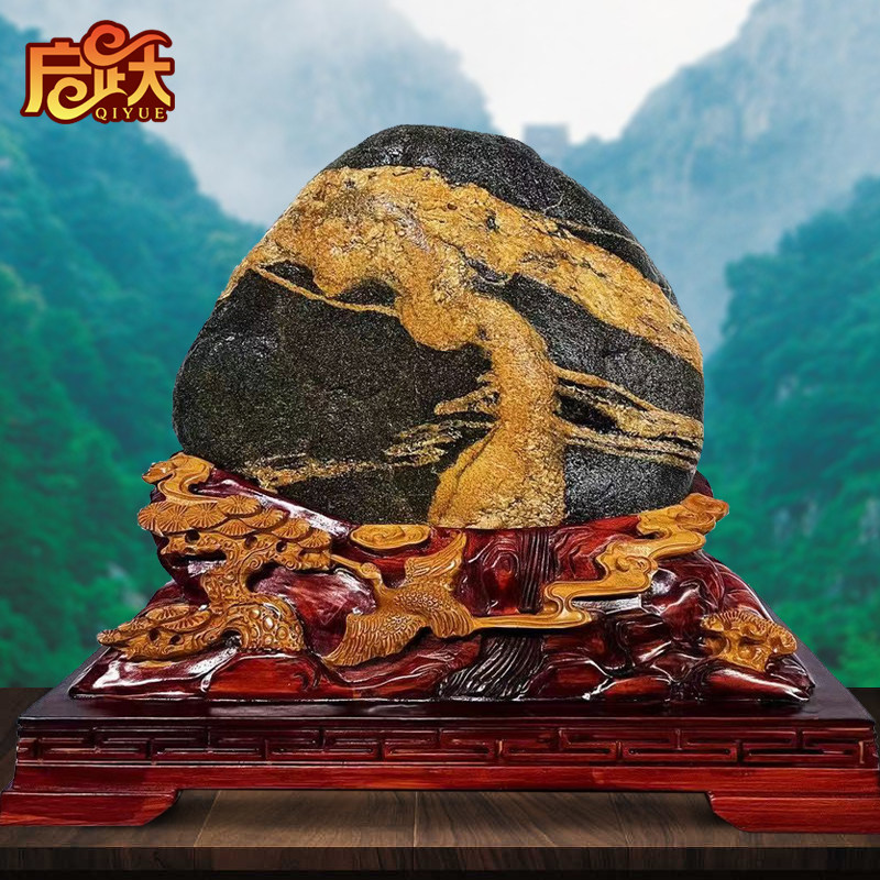 泰山石敢当天然原石摆件靠山石图片