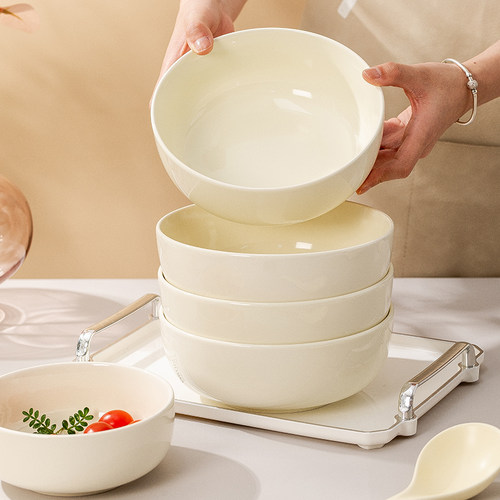 圆梦奶黄碗家用陶瓷小汤