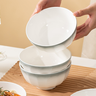 汤碗家用陶瓷高颜值北欧大号釉下彩饭碗面碗简约宿舍专用碗具餐具