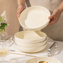 纯色高颜值盘子菜盘家用2025新款 深盘早餐盘 陶瓷餐具创意碗碟套装