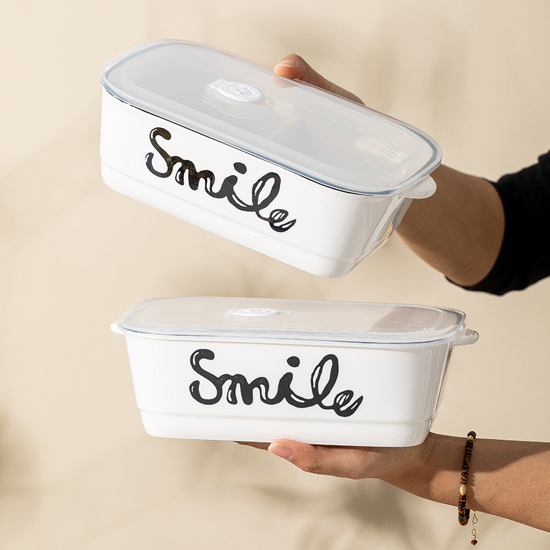 简约加厚分格不串味保鲜碗