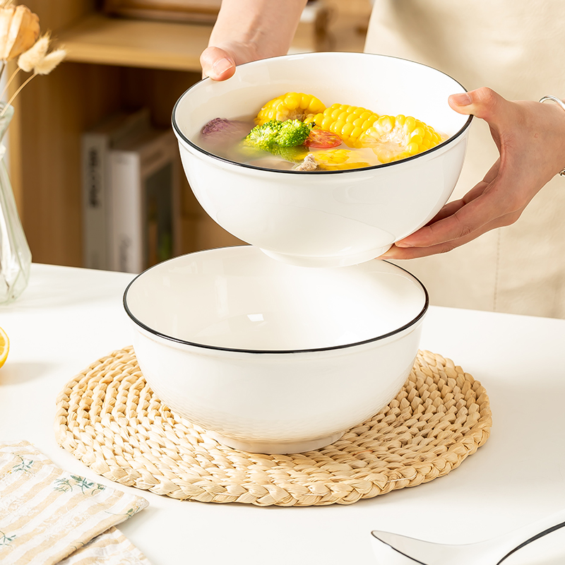 北欧家用陶瓷大号汤碗