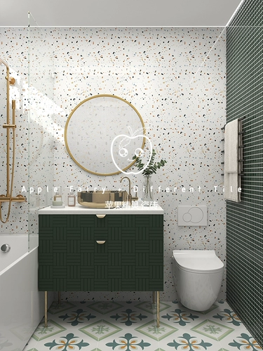 Яблочная эльф плитка 400x800 сетевая красный цвет яркая маска вода движущаяся каменная кухонная ванна кирпичная плитка