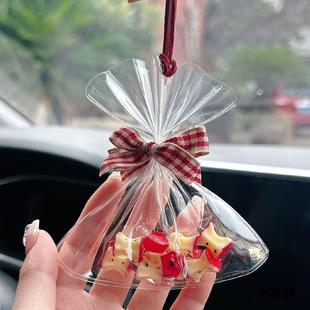 一袋苹果抖音同款仿真苹果核车挂饰粉苹果青苹果平安喜乐挂件女