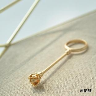 新款烟架情侣抽烟戒指夹烟器男女防手指黄玫瑰花权杖佛手烟托指环