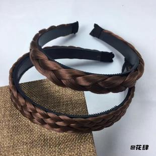 发箍假发麻花辫发箍高颅顶遮发缝假发发箍韩国饰品压发成人显发量