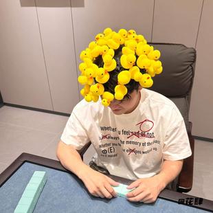 小鸡游戏道具麻将惩罚玩具发夹弹簧夹搞笑发卡小黄鸭卡子PK可爱