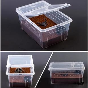 爬宠蚕宝宝饲养盒开孔通风双向开合角宫爬虫饲养盒爬虫饲养盒乌龟