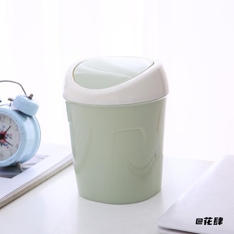翻盖垃圾筒创意收纳桶摇盖少女心学生家用废纸篓垃圾多功能厨房
