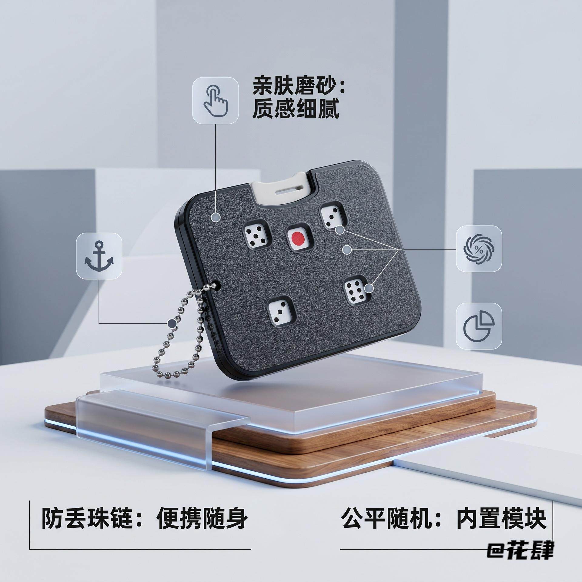 按压游戏骰子作弊器便携电动骰子机自动骰子摇控器自动摇骰派对