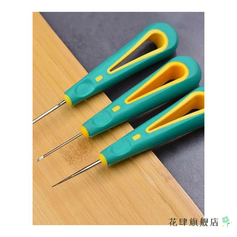 手柄上鞋缝纫锥子针葫芦木柄葫芦锥子优质工具带孔直尖钻子修鞋