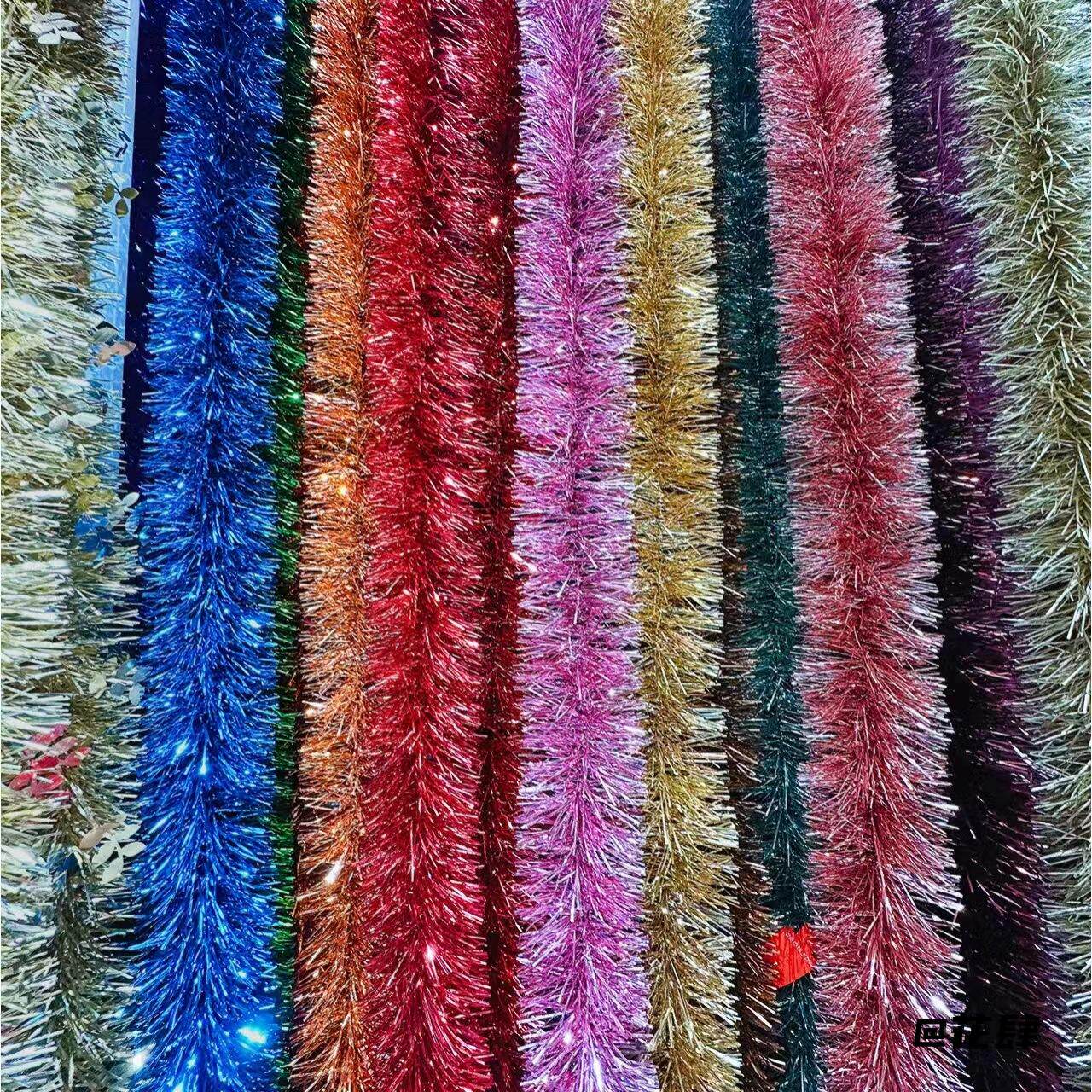 圣诞婚礼彩条毛条亮光茜草布置拉花演出彩色毛条派对用品生日婚庆