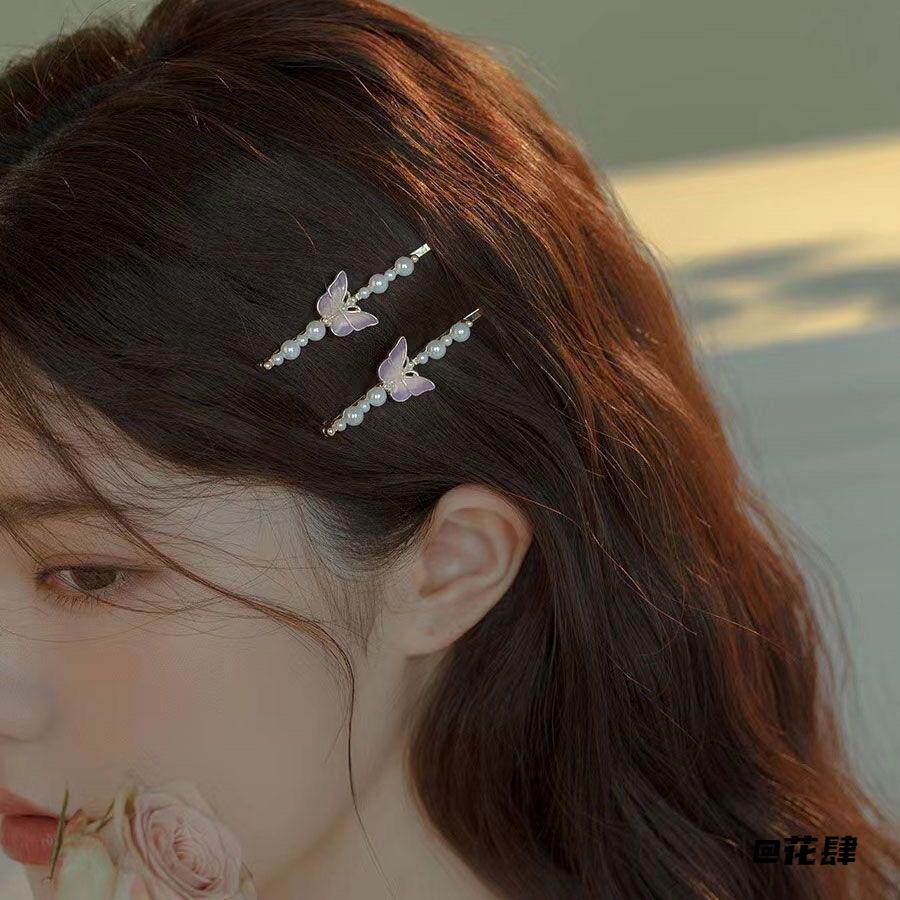 2025对夹金属仙女韩系甜美可爱发饰时尚清新盘发夹丝带百搭