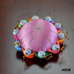 方便工艺收纳针插实用手工材料针包摆件针扎包缝纫插针包百子围坐