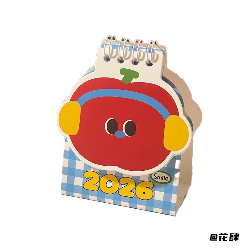 桌面2026可爱计划本苹果学生党苹果小台历2026桌历日历