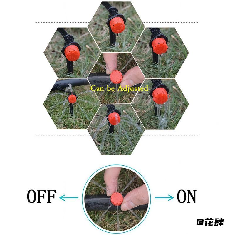 小红帽快捷八孔滴头灌溉工具农用园艺红色种植园艺微喷头果树滴灌