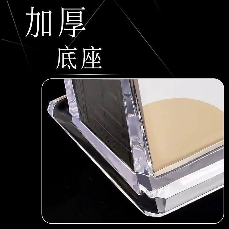 简约桌面盒子高档亚克力摆放卡片盒收纳架子精美名片架商务摆放架