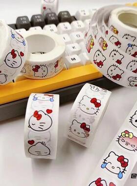 KT猫整卷贴纸装饰HelloKittyKT猫卷卷贴可爱ins