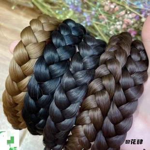 假发麻花辫发箍浅棕韩国饰品双麻花成人遮发缝压发高颅顶麻花辫子