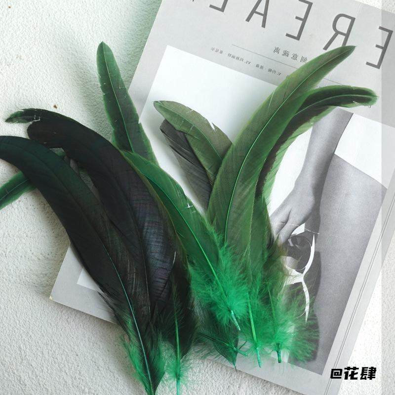 双色公鸡尾头饰鸡毛鸡毛面具羽毛彩色表演舞台手工装饰材料逗猫棒,模玩/动漫/周边/娃圈三坑/桌游,翅膀/天使棒,淘宝优惠券,粉丝福利购,淘宝优惠卷