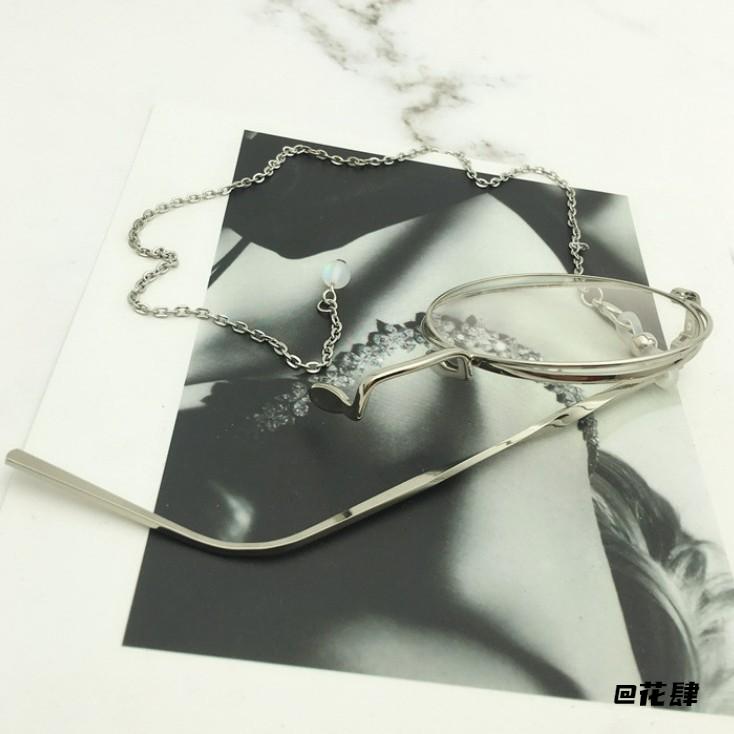 拍照配饰化妆舞会漫展宿命之环夹眼鼻式单片眼镜万圣节二次元潮酷