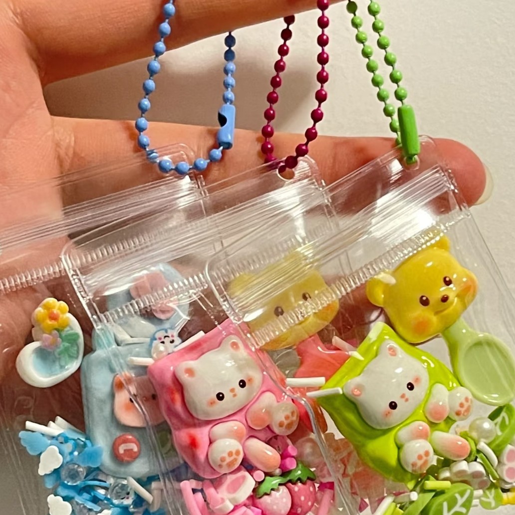 咕盘自由手工挂件彩色马卡龙色咕盘珠链咕卡咕盘DIY莫兰迪色