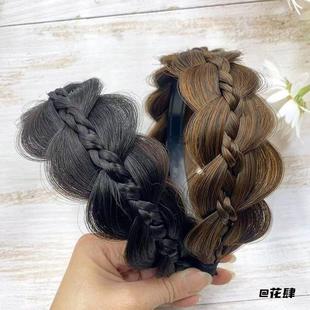 仿真女鱼骨辫发箍压发发箍新款宽发箍假发发箍葫芦辫无痕增高颅顶