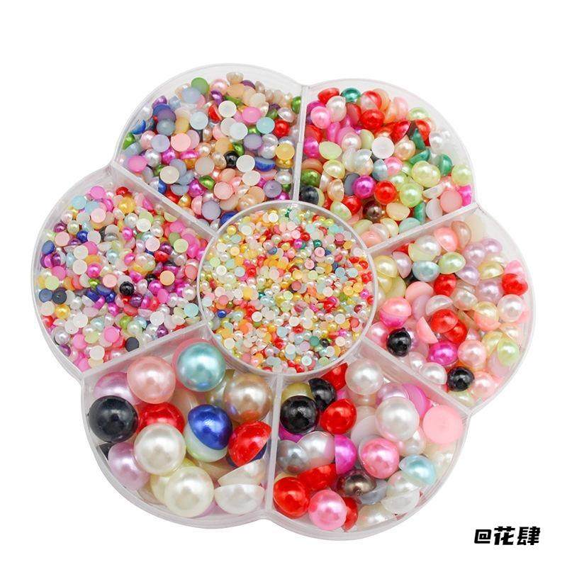 ABS仿珍珠树脂花半圆变色钻饰精细混装锻炼贴脸眼妆生日礼物,居家布艺,珠子/钻饰/花朵等配饰,淘宝优惠券,粉丝福利购,淘宝优惠卷