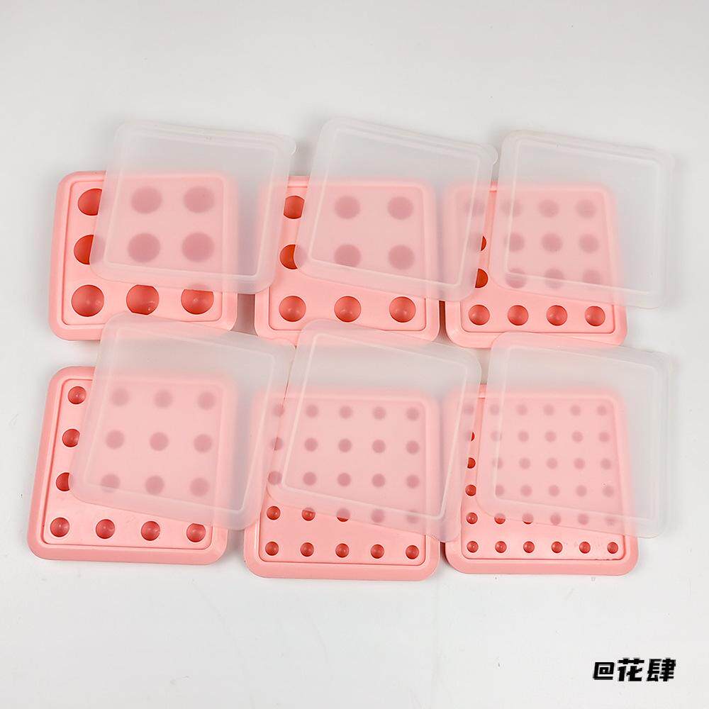 圆球模具硅胶巧克力豆冰球模具食品级带盖硅胶模具冰块圆球糖果