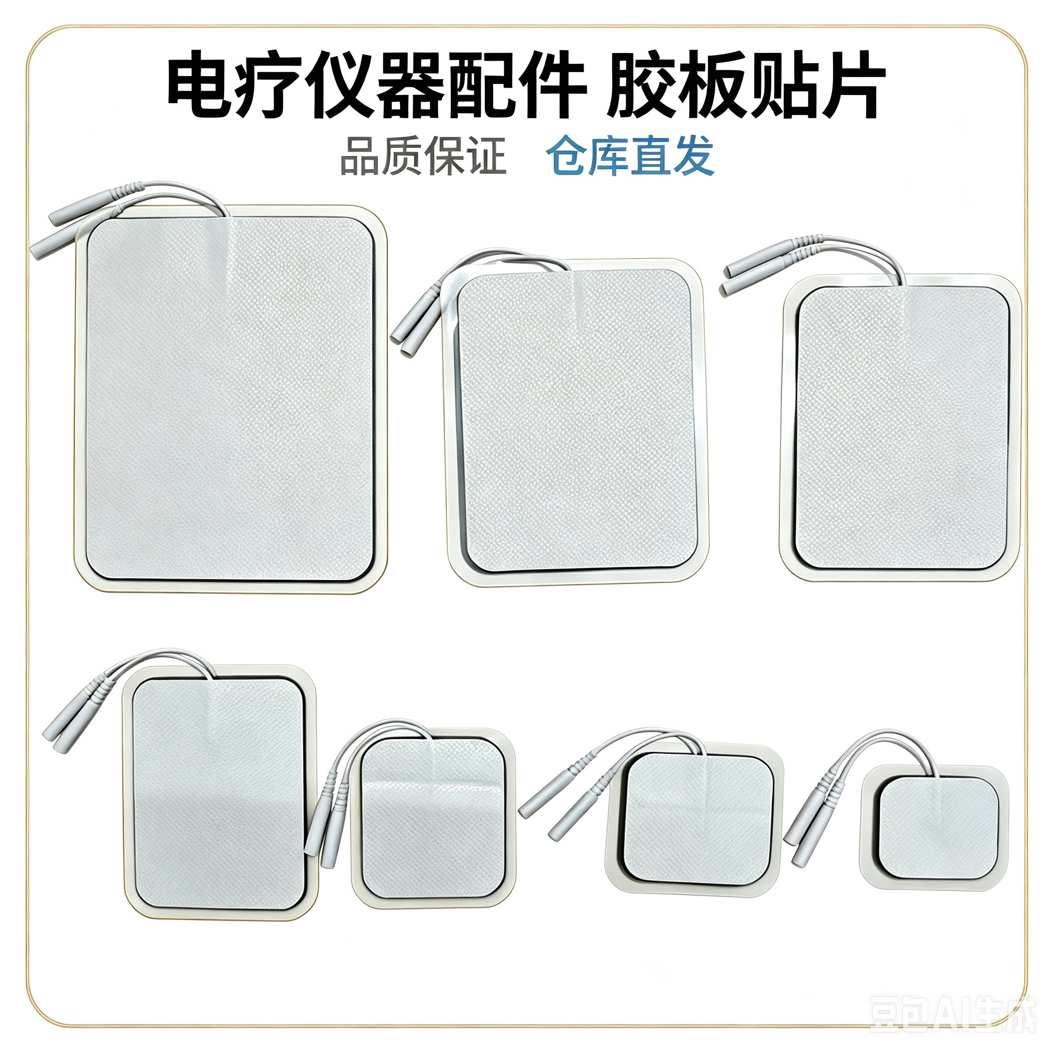 无纺布硅胶电极片 电极贴针灸贴磁贴片 插针式脉冲理疗贴阿是贴片