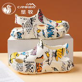 防滑女童沙滩鞋 男童软底透气凉拖鞋 2026夏新款 CAMKIDS儿童洞洞鞋