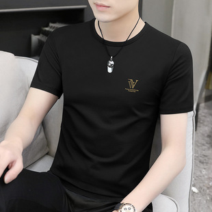 休闲商务高品质速干打底体恤上衣 T恤夏季 丝光莫代尔青年男士 短袖