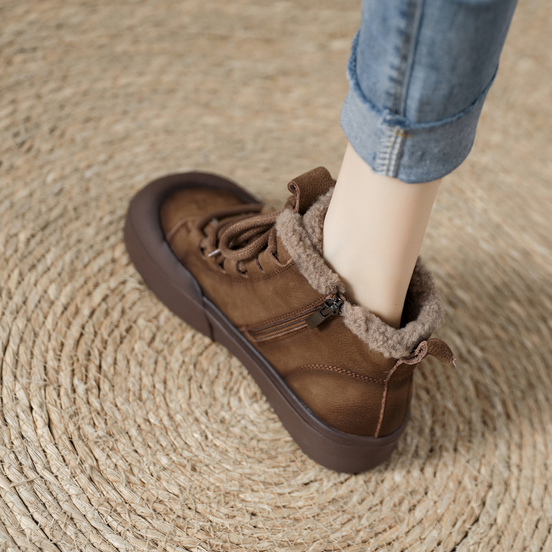 复古真皮时尚雪地靴！！送运费险