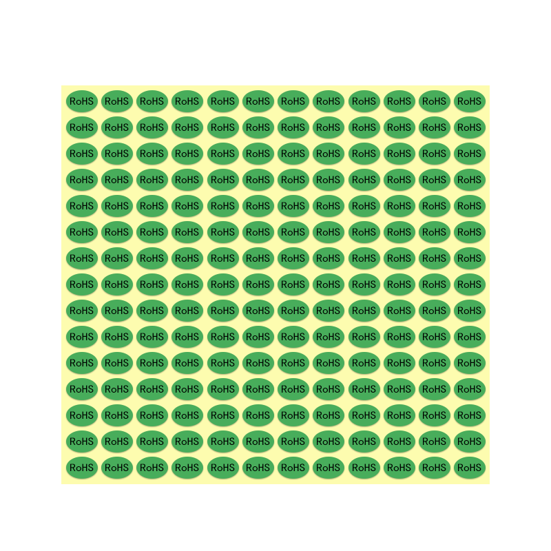 海学岚 RoHS标签贴纸绿色环保不干胶标志圆形椭圆封口贴自粘标识