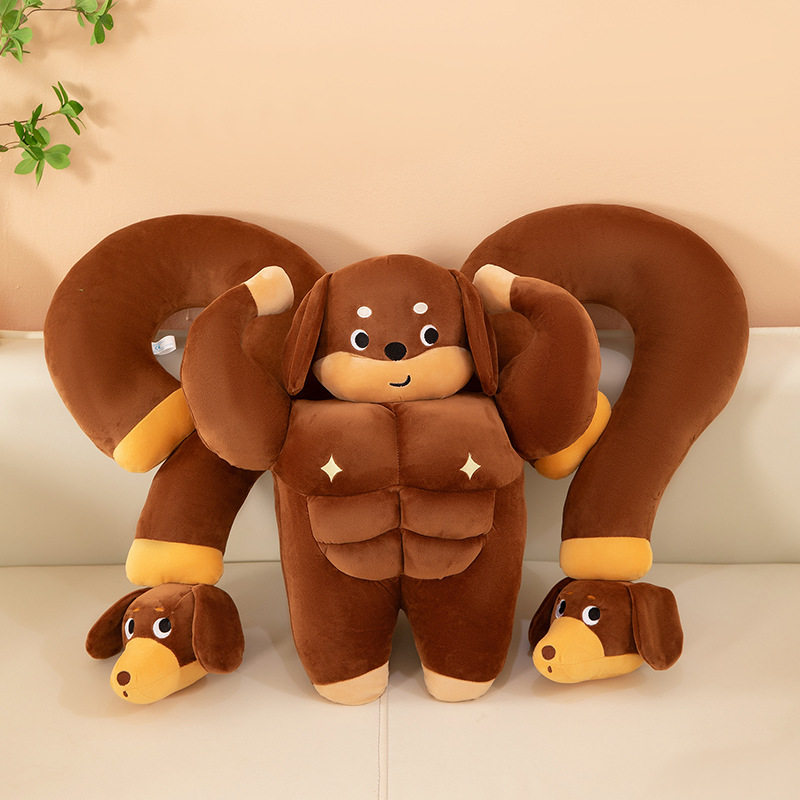 跨境新款腊肠狗搞怪抱枕