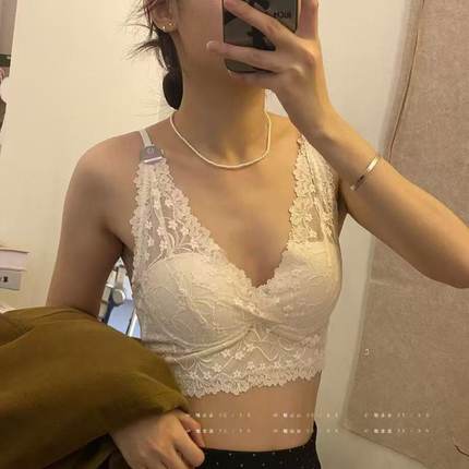 法式蕾丝美背内衣女士胸罩聚拢小胸2025新款爆款文胸收副乳夏薄