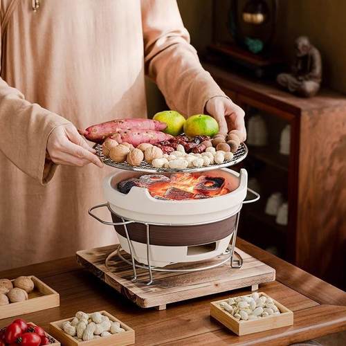 围炉煮茶网红一套家用烤火炉器具全套配件罐罐烤茶壶装备碳炉一